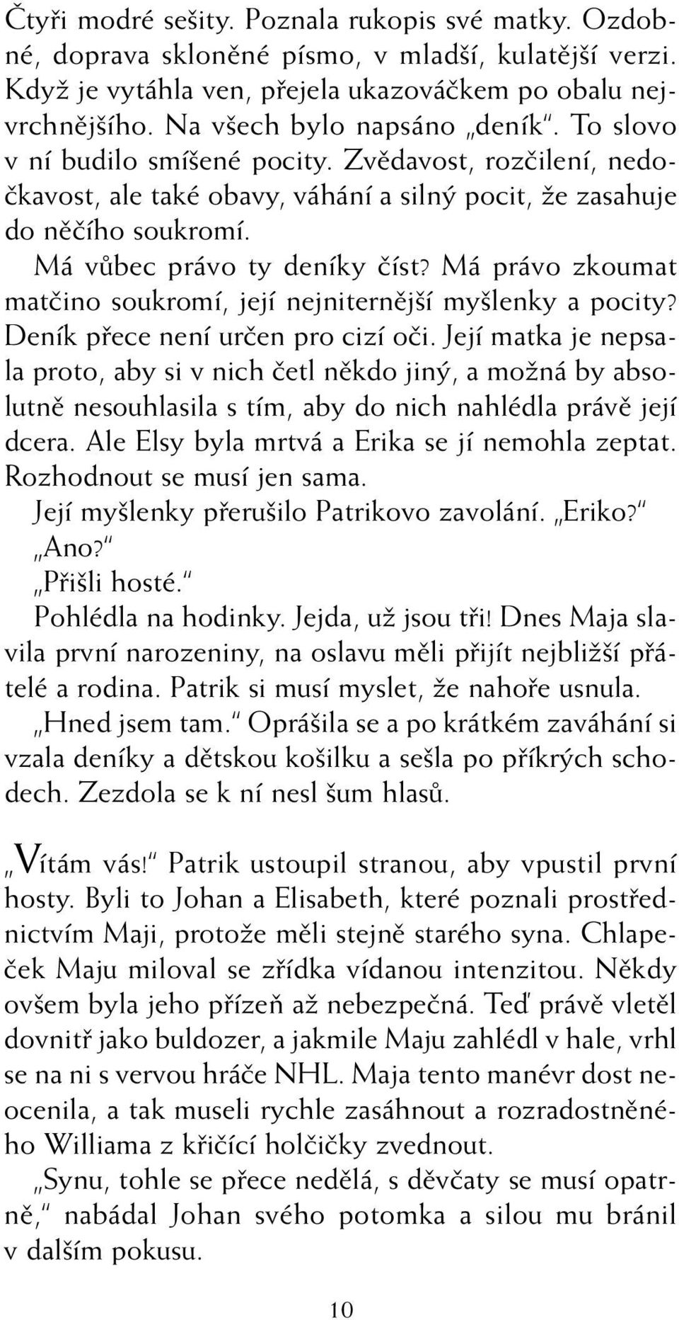 Má právo zkoumat matãino soukromí, její nejniternûj í my lenky a pocity? Deník pfiece není urãen pro cizí oãi.