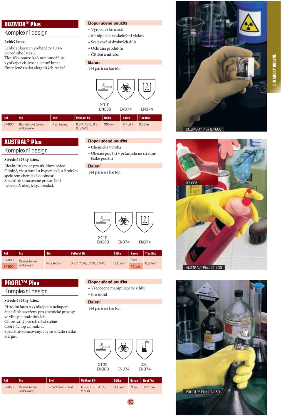 5-7, 7.5-8, 8.5-9, 9.5-10 305 mm Přírodní 0.43 mm DUZMOR Plus 87-600 AUSTRAL Plus Středně těžký latex. Ideální rukavice pro úklidové práce.