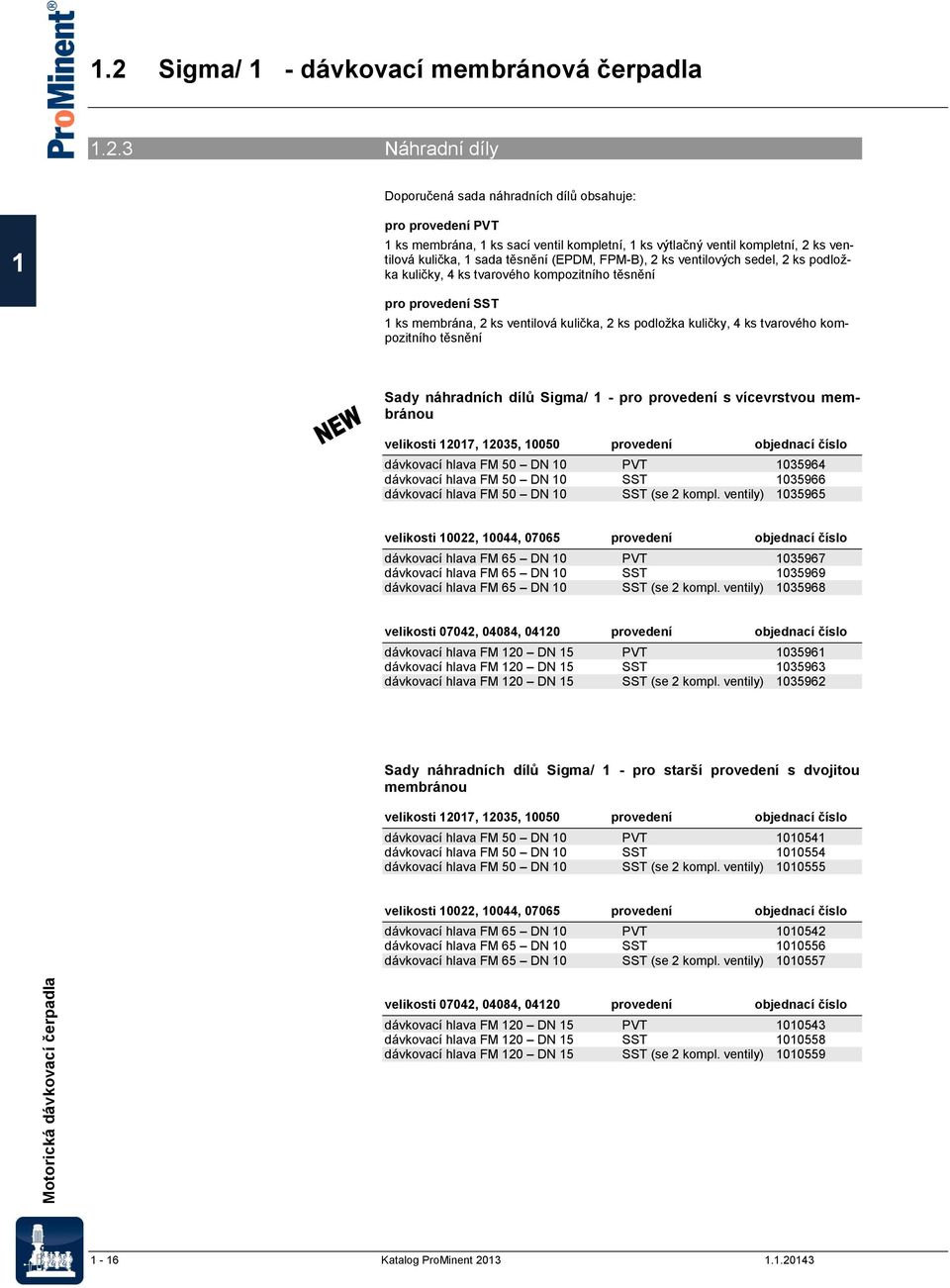 ventilových sedel, ks podložka kuličky, 4 ks tvarového kompozitního těsnění pro provedení SST ks membrána, ks ventilová kulička, ks podložka kuličky, 4 ks tvarového kompozitního těsnění Sady