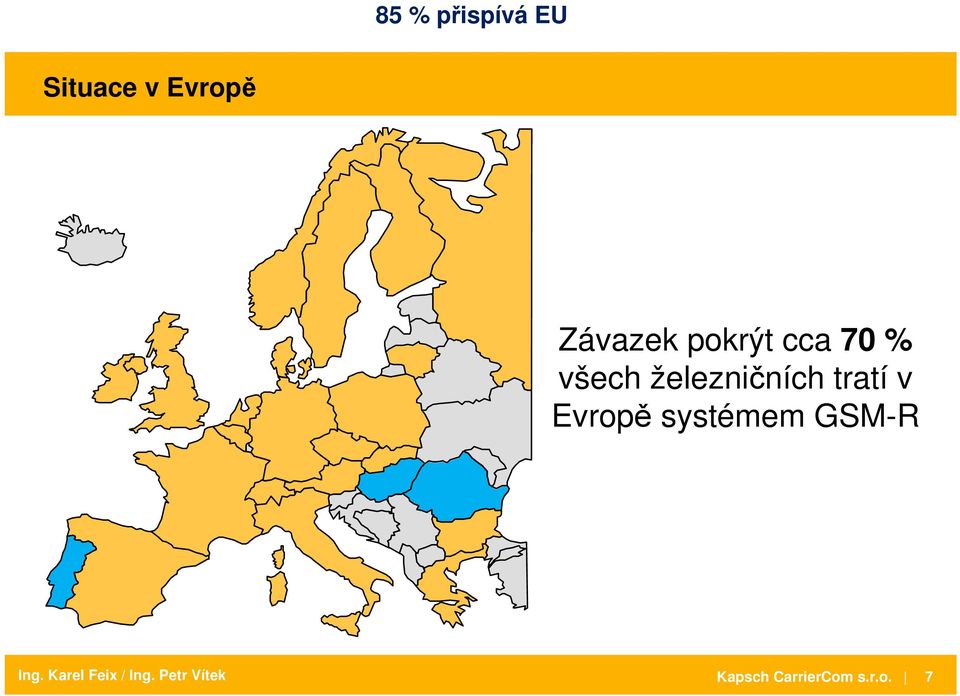 železničních tratí v Evropě