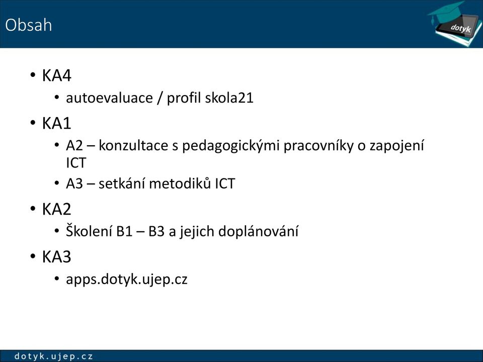 zapojení ICT A3 setkání metodiků ICT KA2