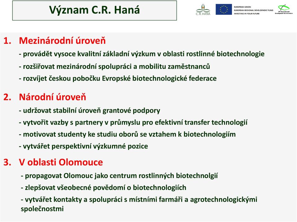 pobočku Evropské biotechnologické federace 2.