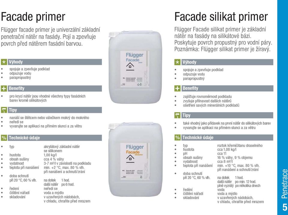 se aplikaci na přímém slunci a za větru typ akrylátový základní nátěr se silikonem hustota 1,00 kg/l obsah sušiny cca 4 % váhy vydatnost 3-7 m²/l v závislosti na podkladu teplota při nanášení min.