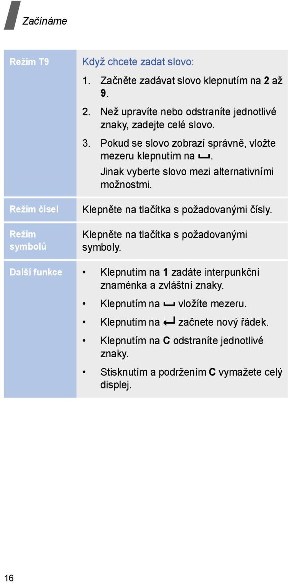 Jinak vyberte slovo mezi alternativními možnostmi. Klepněte na tlačítka s požadovanými čísly. Klepněte na tlačítka s požadovanými symboly.