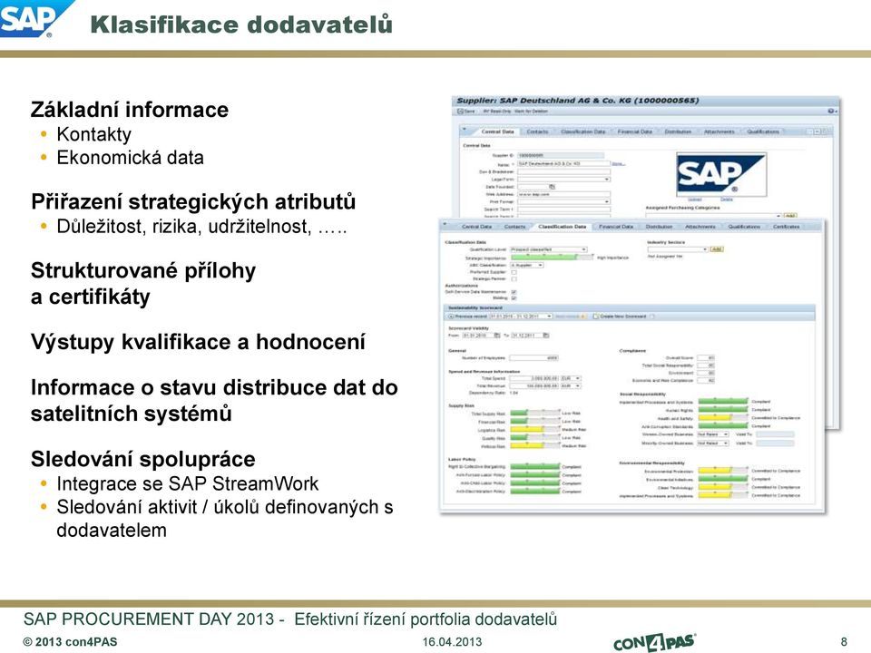 . Strukturované přílohy a certifikáty Výstupy kvalifikace a hodnocení Informace o stavu distribuce dat