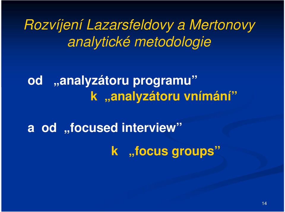 analyzátoru programu k analyzátoru