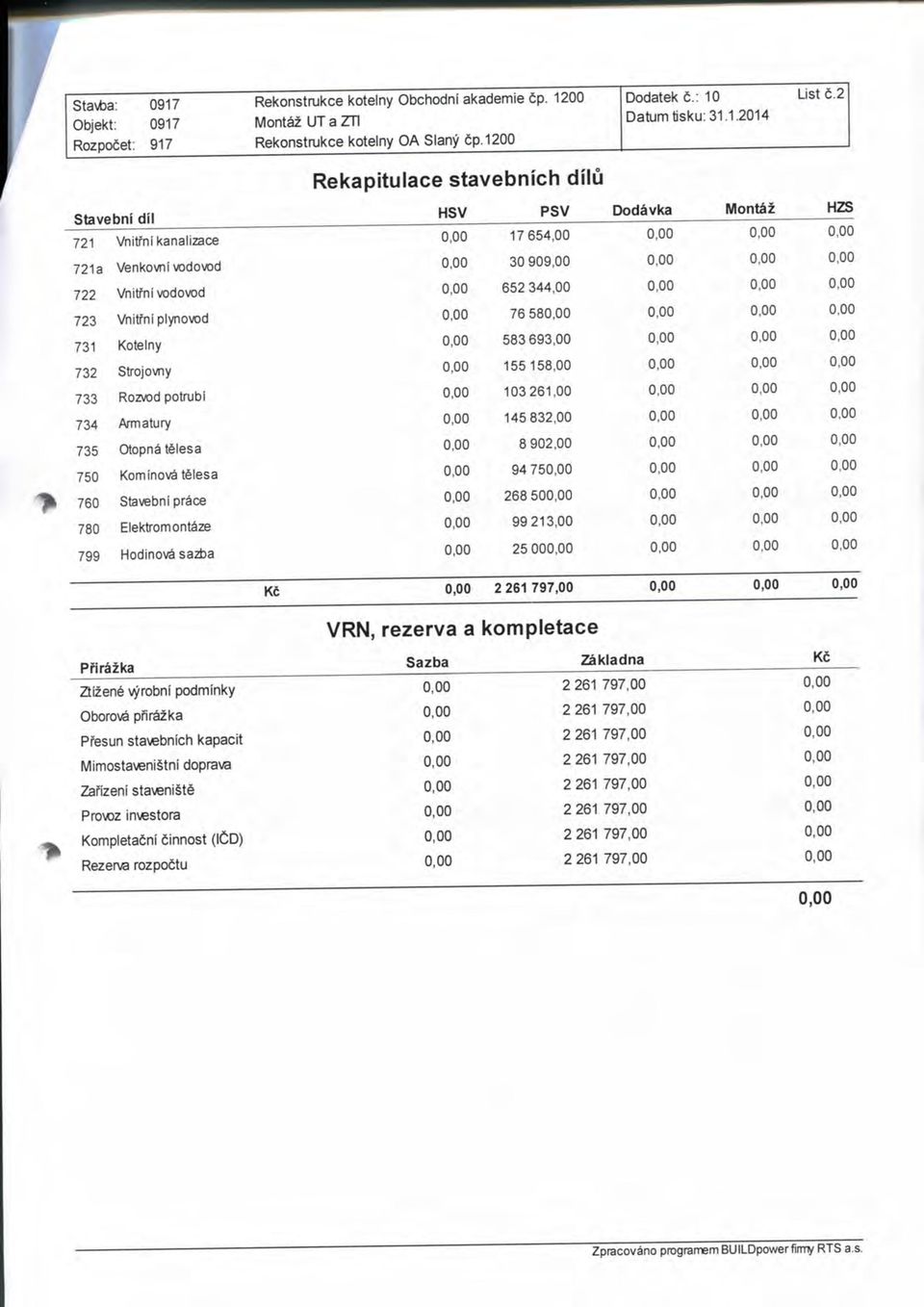 0,00 652 344,00 0,00 0,00 0,00 723 Vniti'niplynovod 0,00 76 580,00 0,00 0,00 0,00 731 Kotelny 0,00 583 693,00 0,00 0,00 0,00 732 Strojovny 0,00 155 158,00 0,00 0,00 0,00 733 Rozvod potrubi 0,00 103