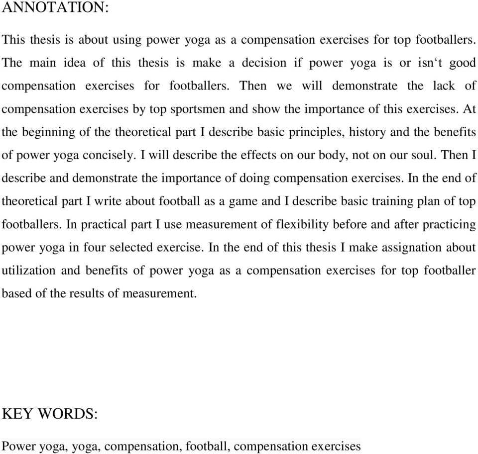 Then we will demonstrate the lack of compensation exercises by top sportsmen and show the importance of this exercises.