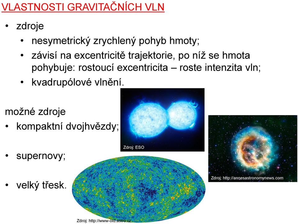 intenzita vln; kvadrupólové vlnění.