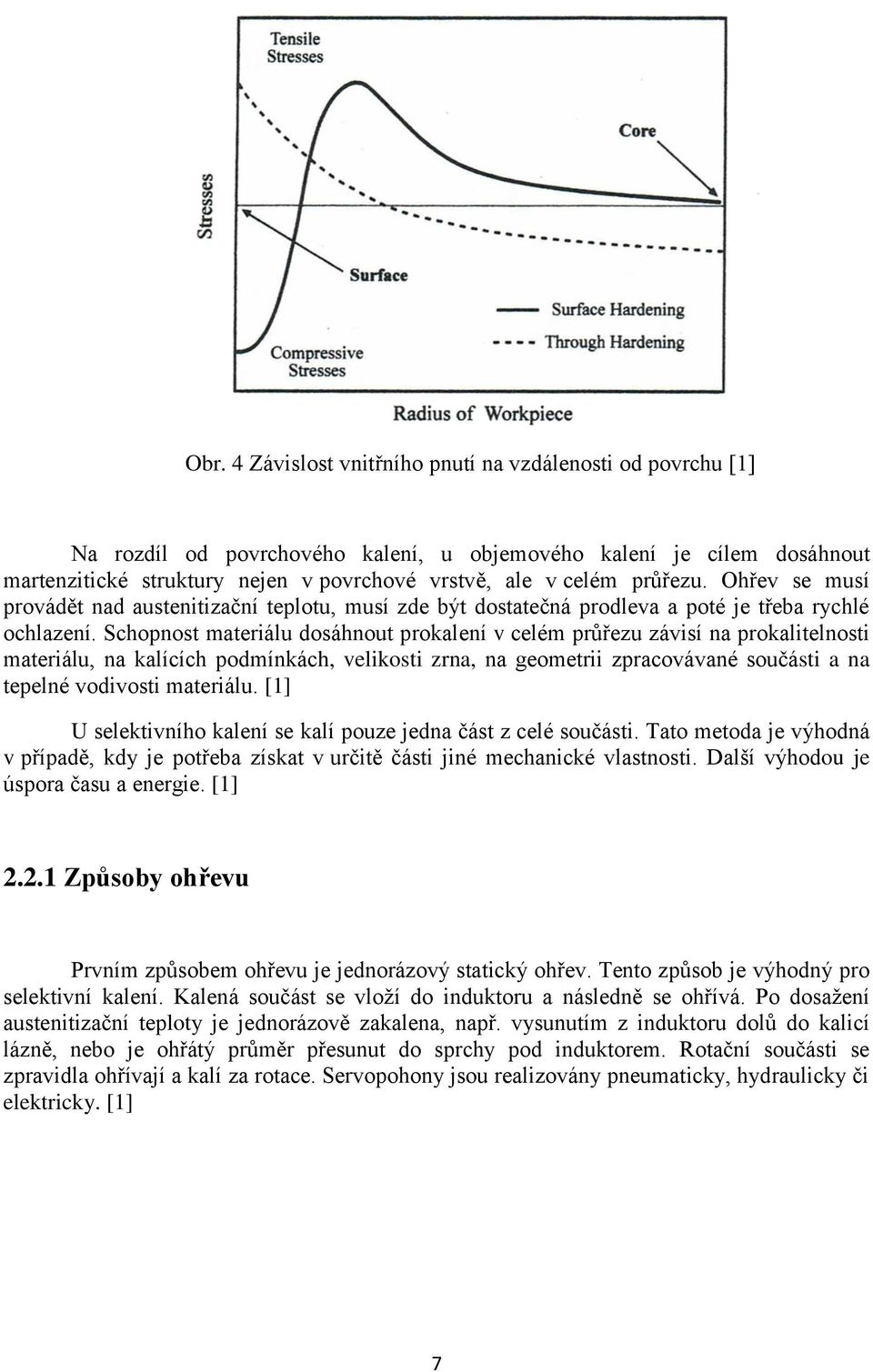 Schopnost materiálu dosáhnout prokalení v celém průřezu závisí na prokalitelnosti materiálu, na kalících podmínkách, velikosti zrna, na geometrii zpracovávané součásti a na tepelné vodivosti