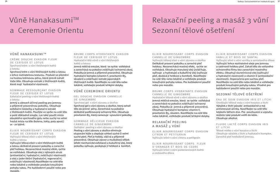 květů a lotosu Sprchový krém s vůní třešňových květů a lotosu s lehce roztíratelnou texturou. Produkt se přemění na hustou krémovou pěnu, která jemně zahalí Vaše tělo.