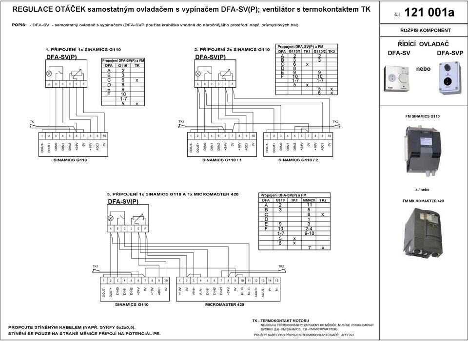 PŘIPOJENÍ 2 SINMICS G0 DF-SV(P) Propojení DF-SV(P) a FM DF G0/ G0/2 2 2 B C 6 D 8 E 9 F 9 0 0-7 -7 6 ŘÍDÍCÍ OVLDČ DF-SV DF-SVP FM SINMICS G0 2 4 6 7 8 9 0 2 4 6 7 8 9 0 2 4 6 7 8 9 0 + DC SINMICS G0.