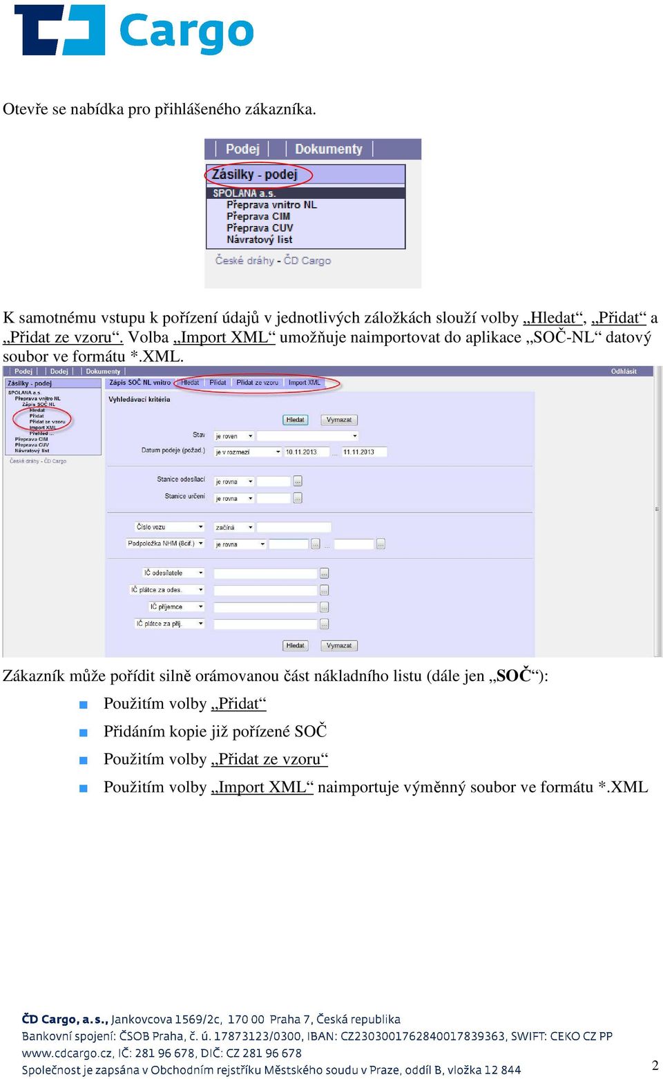 Volba Import XML 