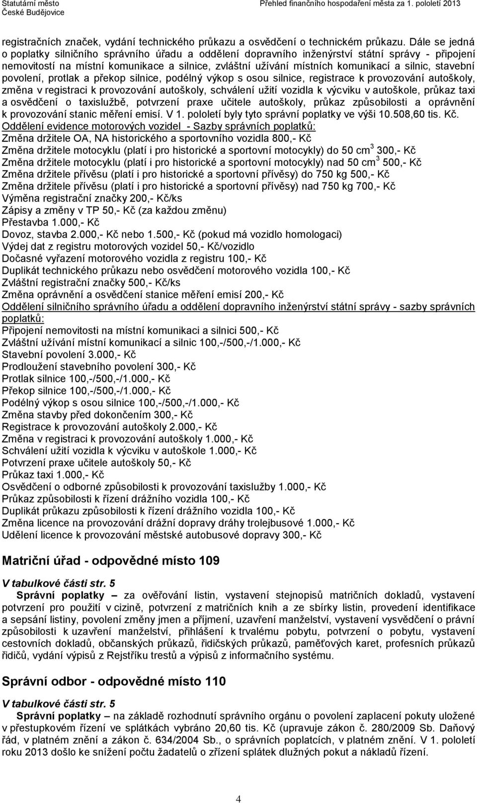 silnic, stavební povolení, protlak a překop silnice, podélný výkop s osou silnice, registrace k provozování autoškoly, změna v registraci k provozování autoškoly, schválení užití vozidla k výcviku v