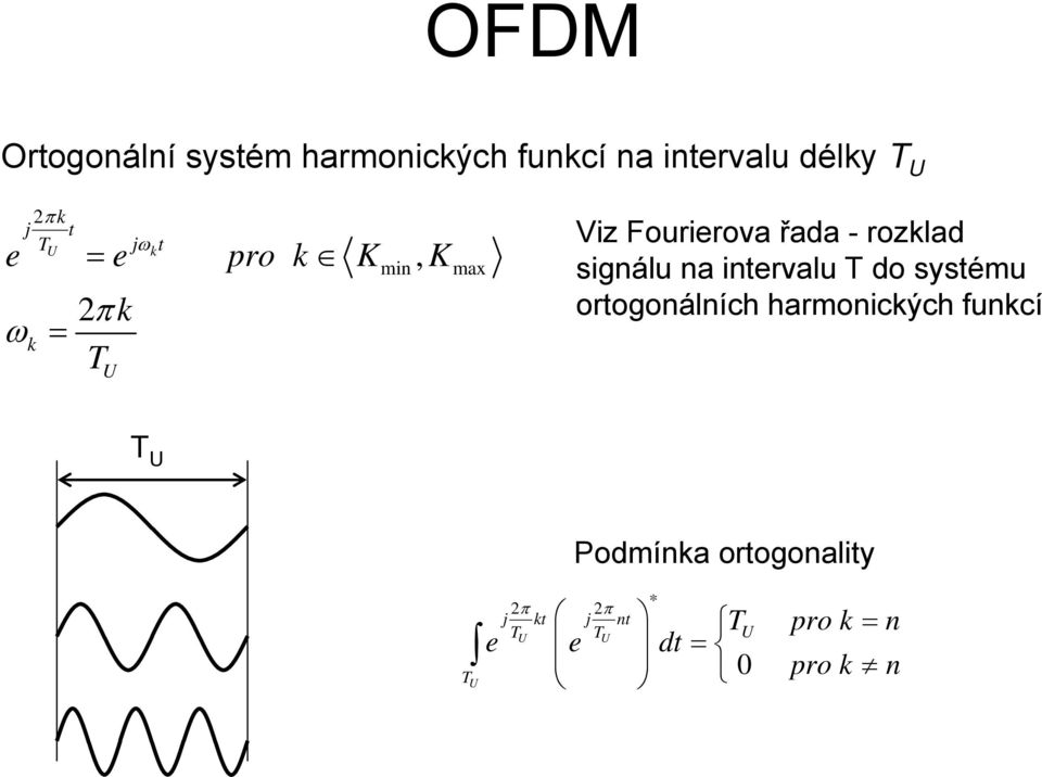 rozklad signálu na intervalu T do systému ortogonálních harmonických funkcí T