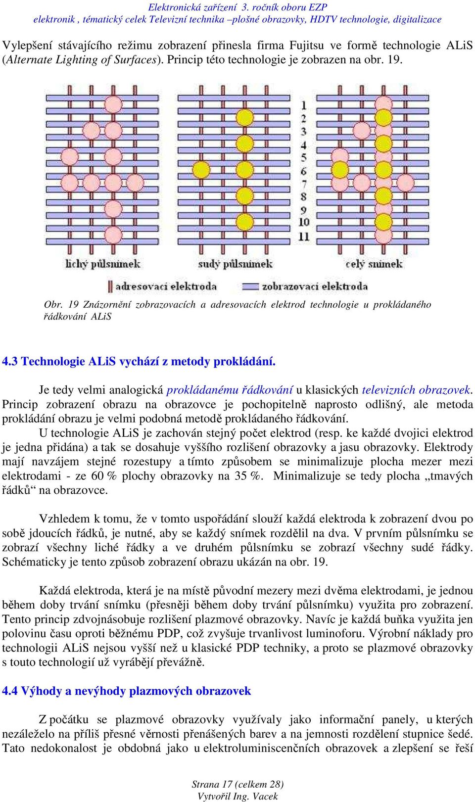 Je tedy velmi analogická prokládanému řádkování u klasických televizních obrazovek.