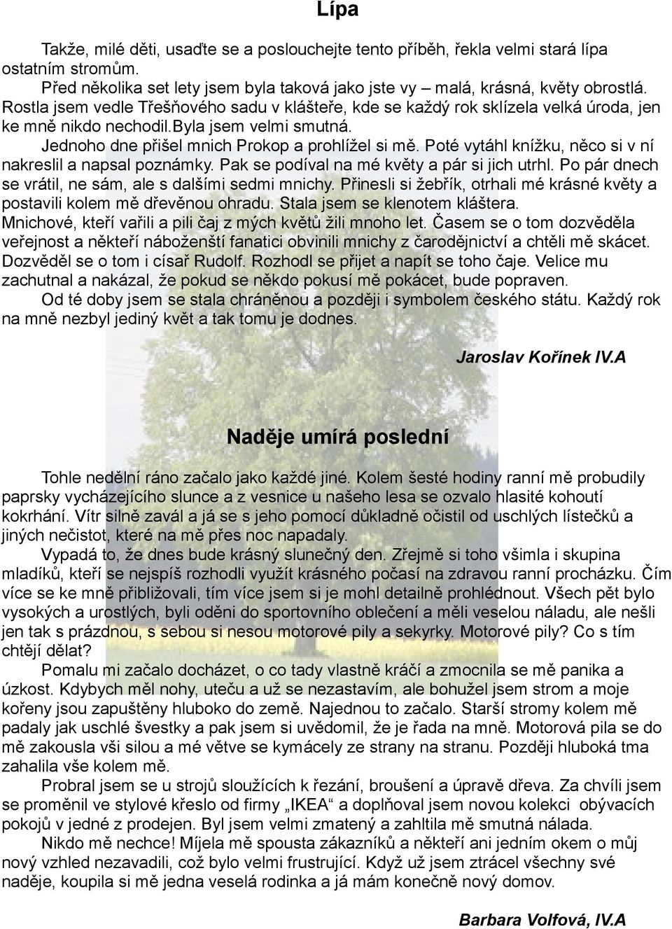 Poté vytáhl knížku, něco si v ní nakreslil a napsal poznámky. Pak se podíval na mé květy a pár si jich utrhl. Po pár dnech se vrátil, ne sám, ale s dalšími sedmi mnichy.