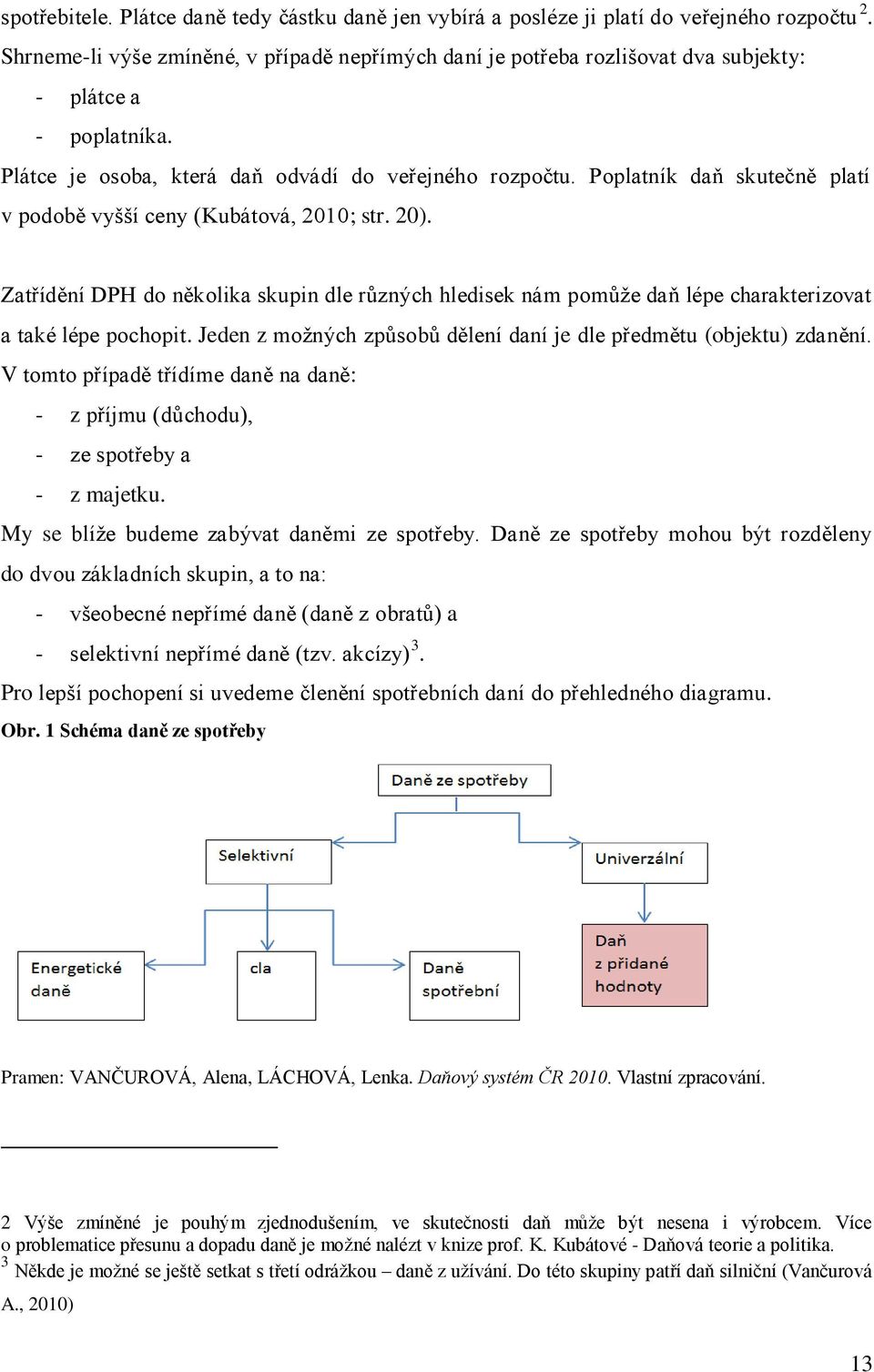 Poplatník daň skutečně platí v podobě vyšší ceny (Kubátová, 2010; str. 20). Zatřídění DPH do několika skupin dle různých hledisek nám pomůže daň lépe charakterizovat a také lépe pochopit.