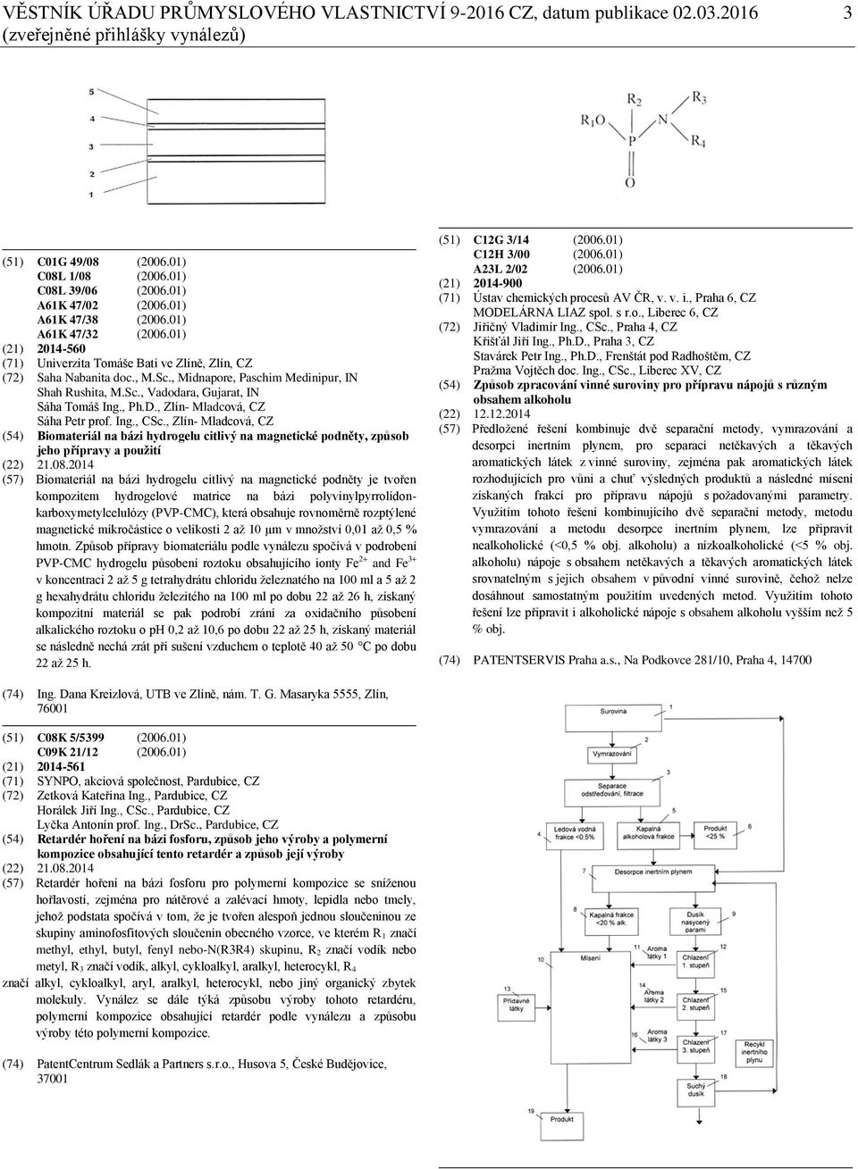 , Ph.D., Zlín- Mladcová, CZ Sáha Petr prof. Ing., CSc., Zlín- Mladcová, CZ (54) Biomateriál na bázi hydrogelu citlivý na magnetické podněty, způsob jeho přípravy a použití (22) 21.08.