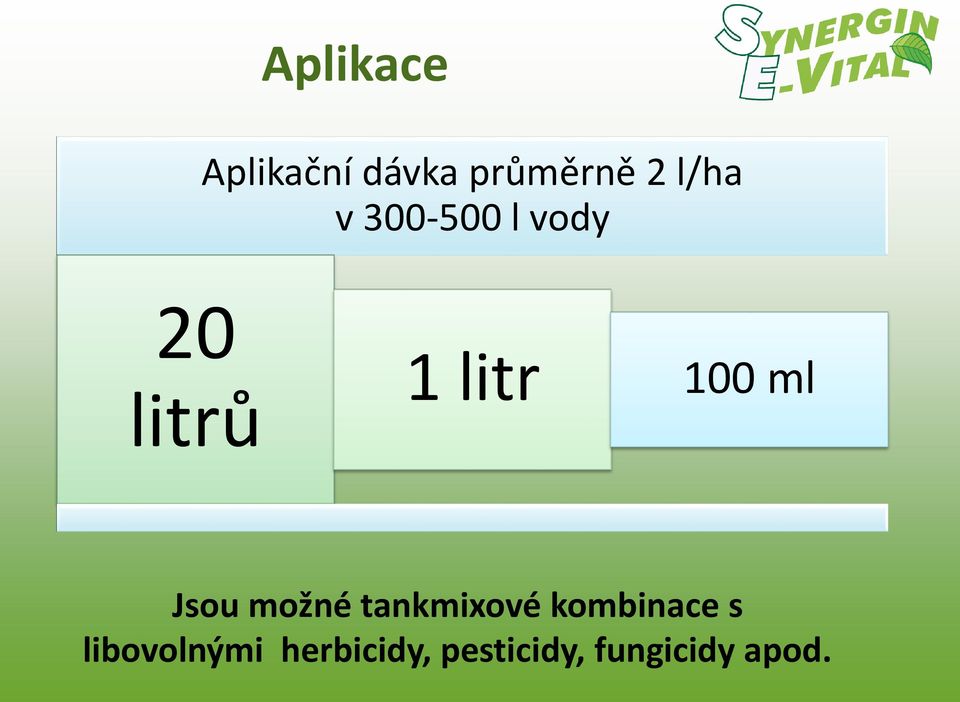 Jsou možné tankmixové kombinace s