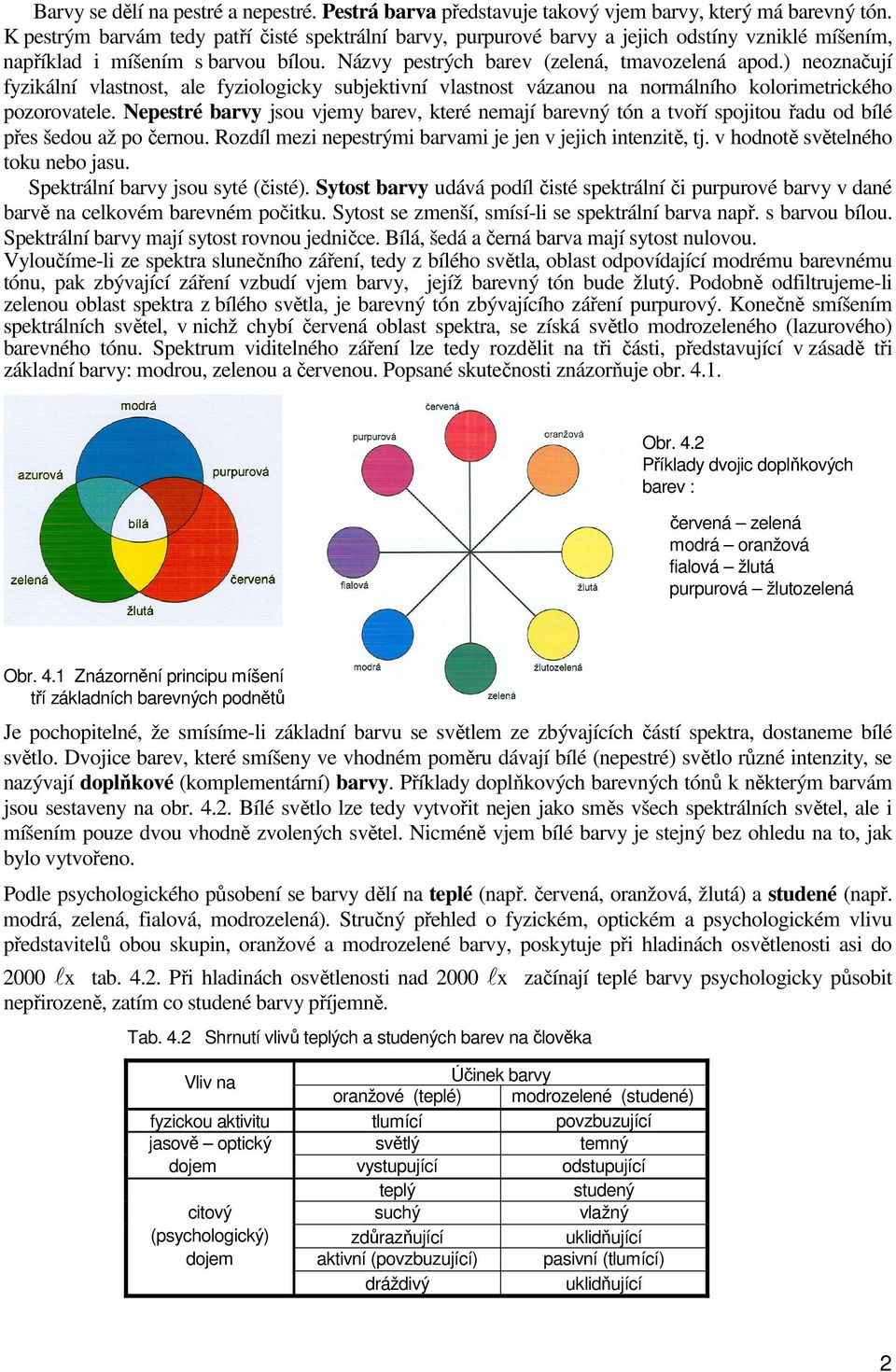 ) neoznačují fyzikální vlastnost, ale fyziologicky subjektivní vlastnost vázanou na normálního kolorimetrického pozorovatele.