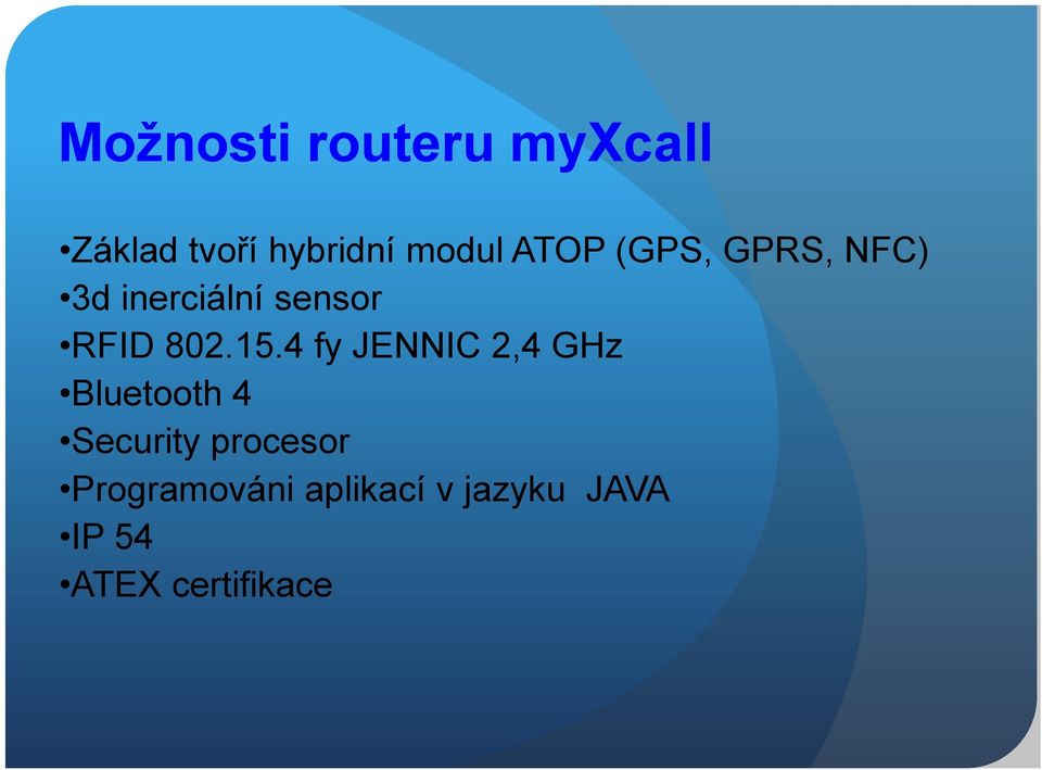 15.4 fy JENNIC 2,4 GHz Bluetooth 4 Security procesor