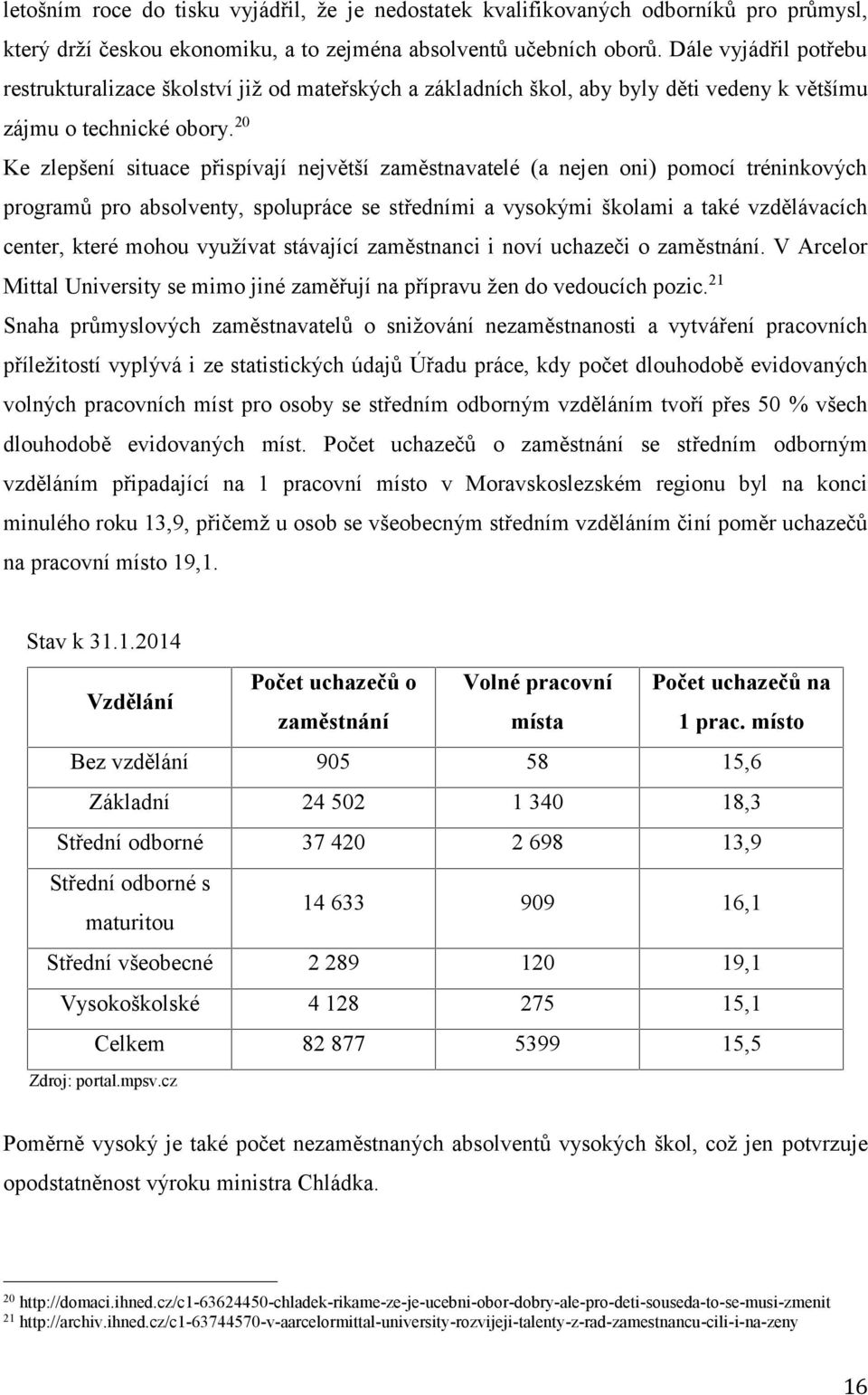 20 Ke zlepšení situace přispívají největší zaměstnavatelé (a nejen oni) pomocí tréninkových programů pro absolventy, spolupráce se středními a vysokými školami a také vzdělávacích center, které mohou