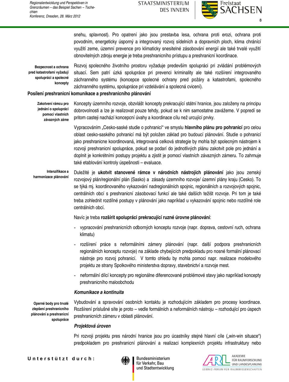 pro klimaticky snesitelné zásobování energií ale také trvalé využití obnovitelných zdroju energie je treba preshranicního prístupu a preshranicní koordinace.