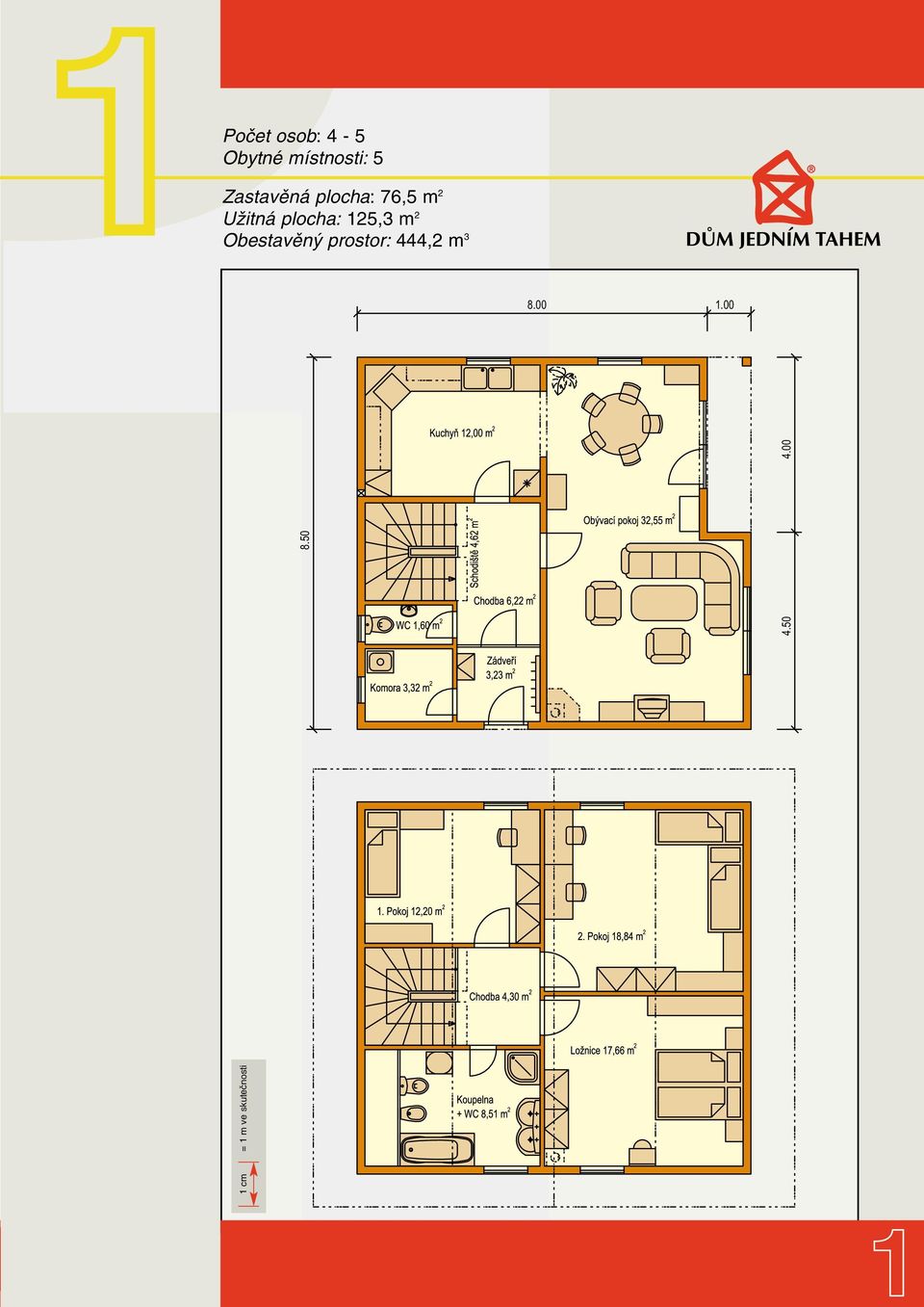 125,3 m 2 Obestavěný prostor: 444,2 m 3 8.