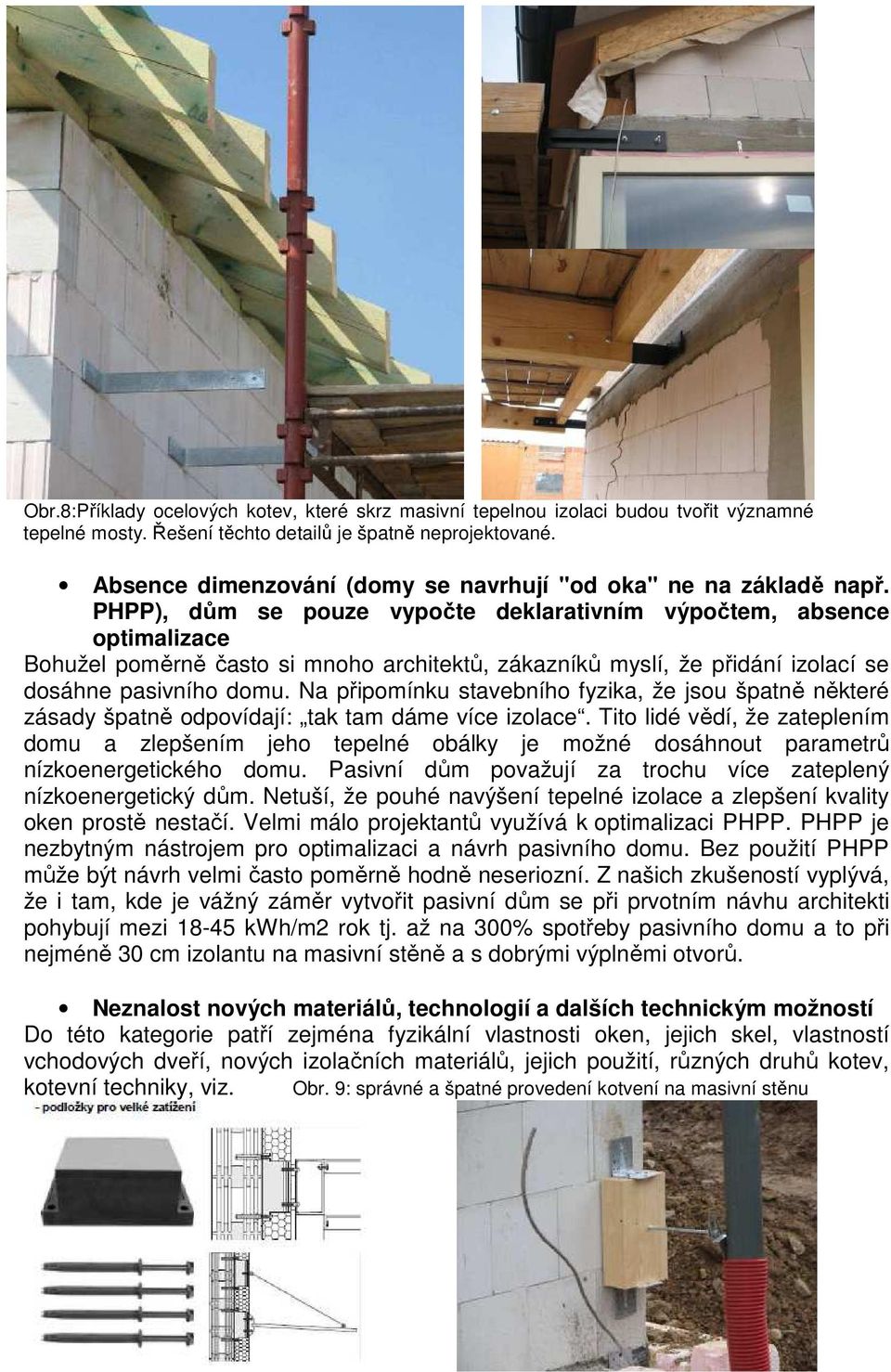 PHPP), dům se pouze vypočte deklarativním výpočtem, absence optimalizace Bohužel poměrně často si mnoho architektů, zákazníků myslí, že přidání izolací se dosáhne pasivního domu.