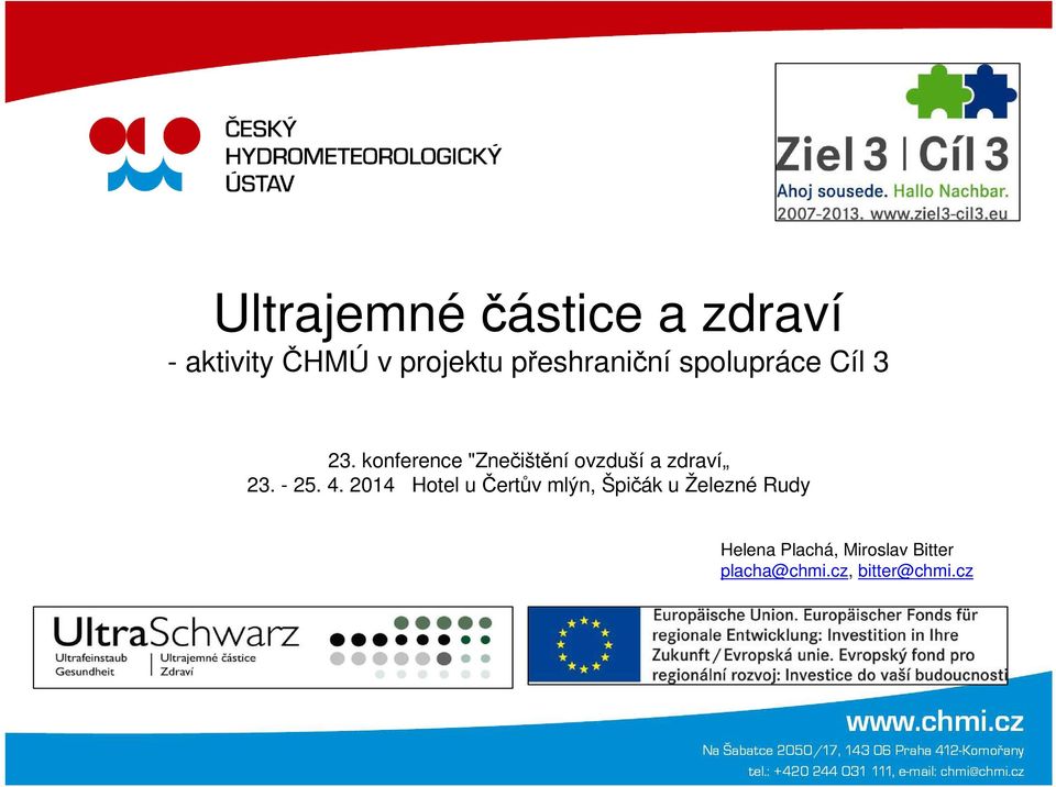 konference "Znečištění ovzduší a zdraví 23. - 25. 4.