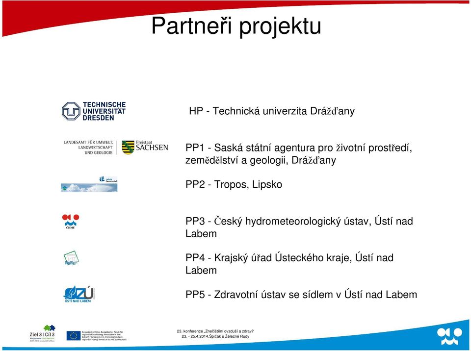 Tropos, Lipsko PP3 -Český hydrometeorologický ústav, Ústí nad Labem PP4 -