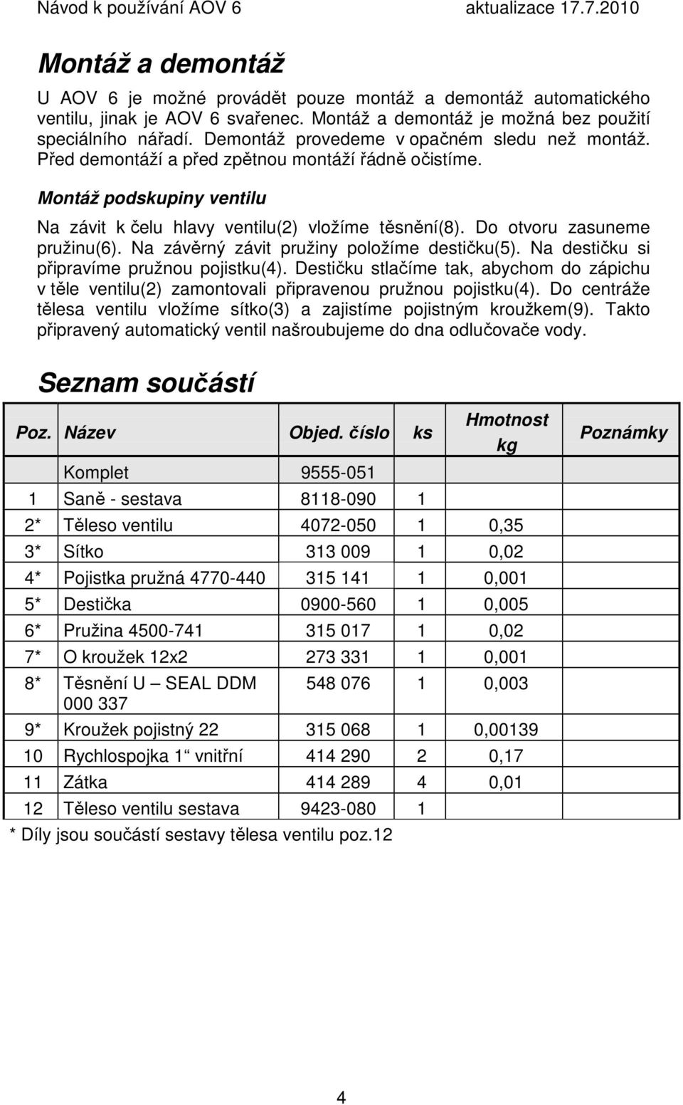 Do otvoru zasuneme pružinu(6). Na závěrný závit pružiny položíme destičku(5). Na destičku si připravíme pružnou pojistku(4).