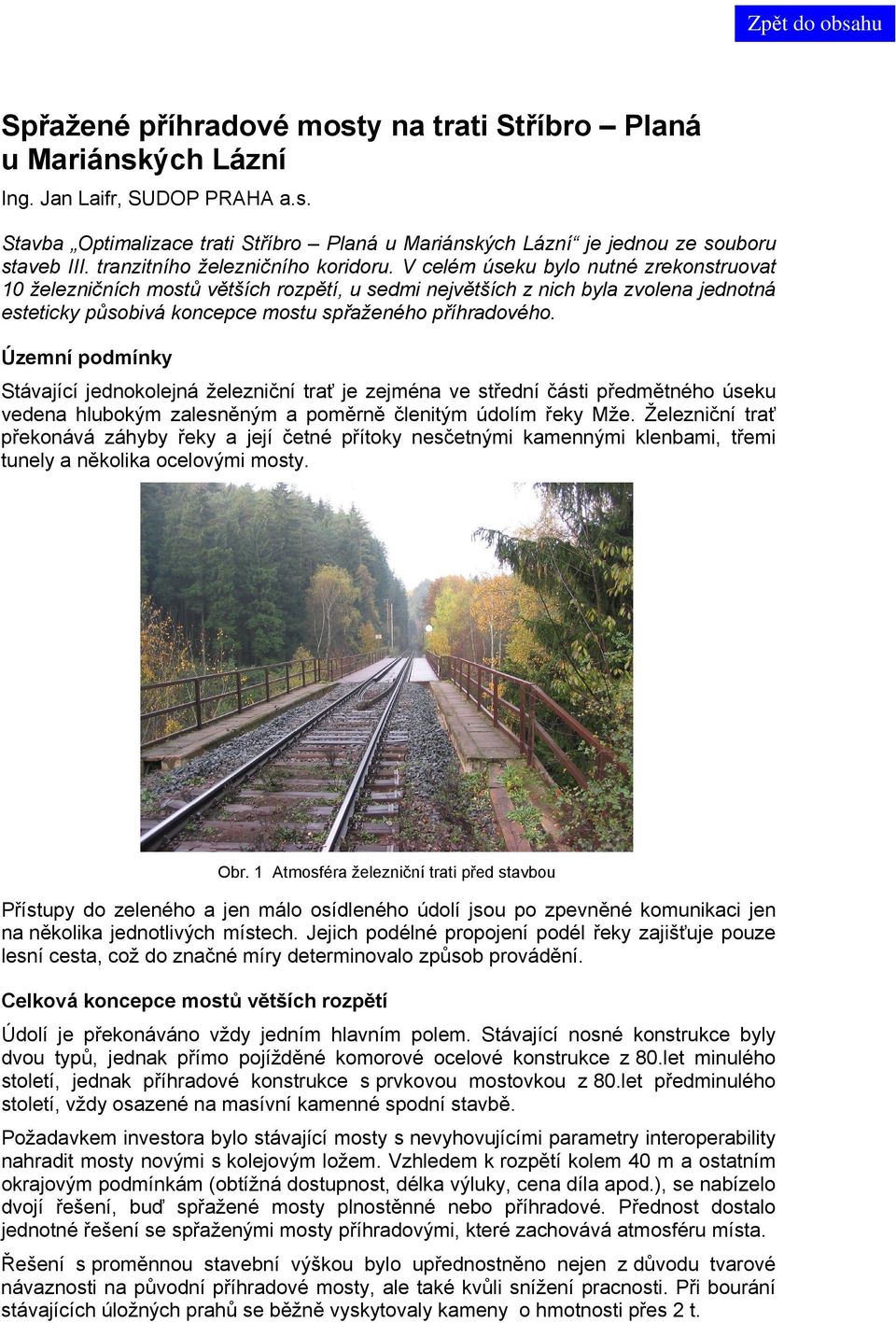 V celém úseku bylo nutné zrekonstruovat 10 železničních mostů větších rozpětí, u sedmi největších z nich byla zvolena jednotná esteticky působivá koncepce mostu spřaženého příhradového.