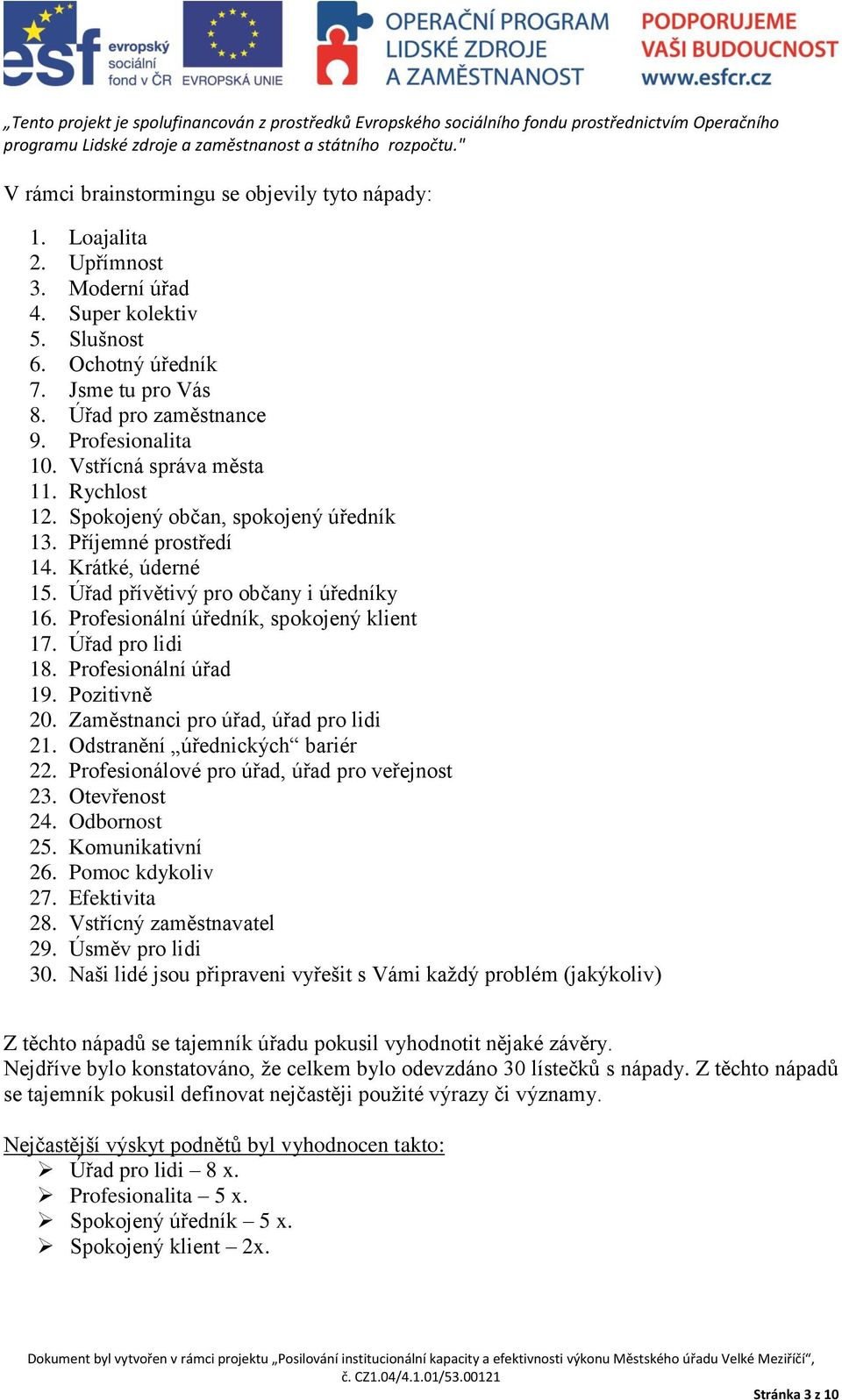 Profesionální úředník, spokojený klient 17. Úřad pro lidi 18. Profesionální úřad 19. Pozitivně 20. Zaměstnanci pro úřad, úřad pro lidi 21. Odstranění úřednických bariér 22.