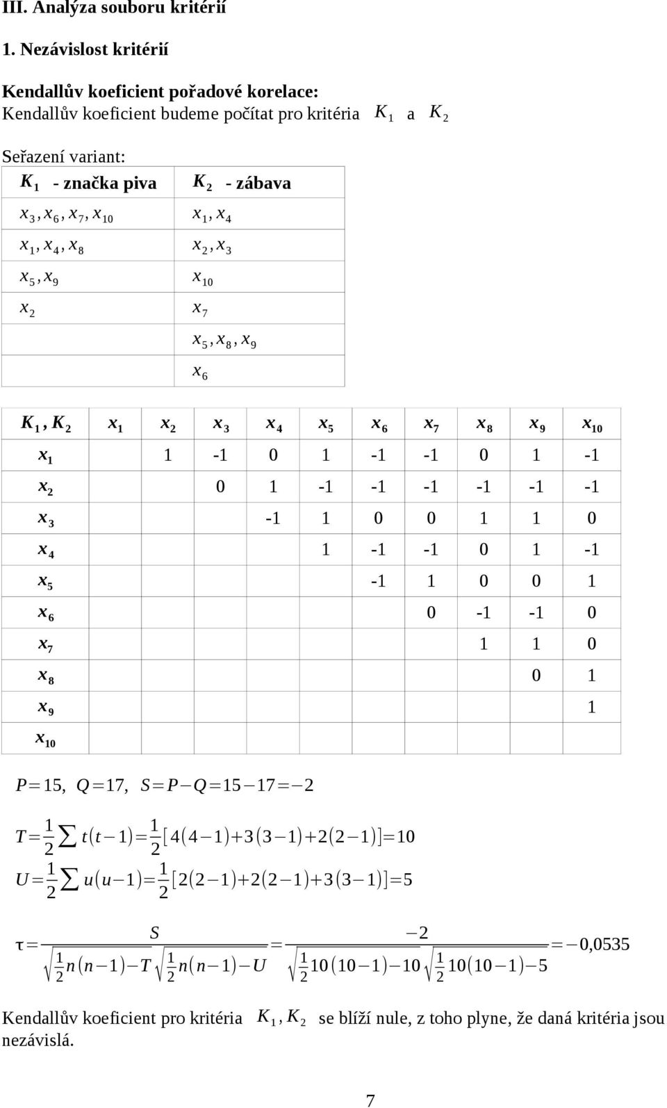 x 4 x 1, x 4, x 8 x 2,x 3 x 5,x 9 x 10 x 2 x 7 x 5, x 8, x 9 x 6 K 1, K 2 x 1 x 2 x 3 x 4 x 5 x 6 x 7 x 8 x 9 x 10 x 1 1-1 0 1-1 -1 0 1-1 x 2 0 1-1 -1-1 -1-1 -1 x 3-1 1 0 0 1 1 0 x 4 1-1 -1 0