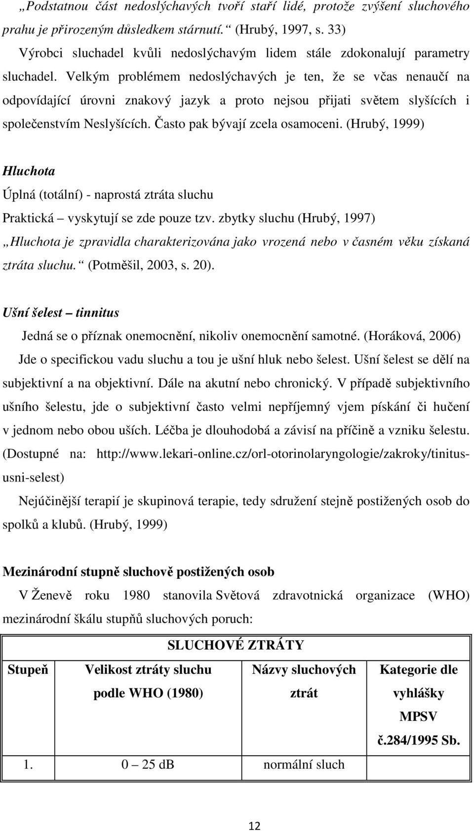 Velkým problémem nedoslýchavých je ten, že se včas nenaučí na odpovídající úrovni znakový jazyk a proto nejsou přijati světem slyšících i společenstvím Neslyšících. Často pak bývají zcela osamoceni.