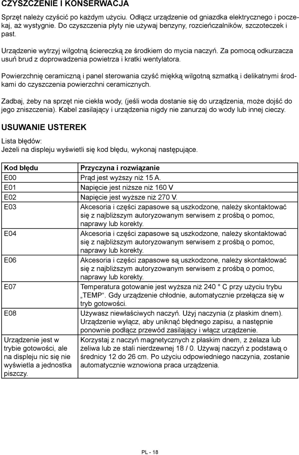 Za pomocą odkurzacza usuń brud z doprowadzenia powietrza i kratki wentylatora.