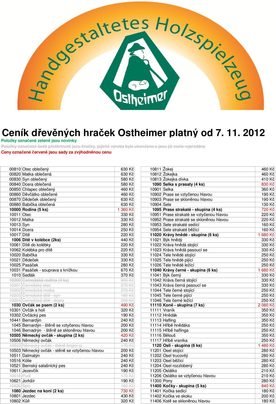 00810 Otec oblečený 630 Kč 10811 Žokej 460 Kč 00820 Matka oblečená 630 Kč 10812 Žokejka 460 Kč 00830 Syn oblečený 580 Kč 10813 Žokejka dívka 410 Kč 00840 Dcera oblečená 580 Kč 1090 Selka s prasaty (4