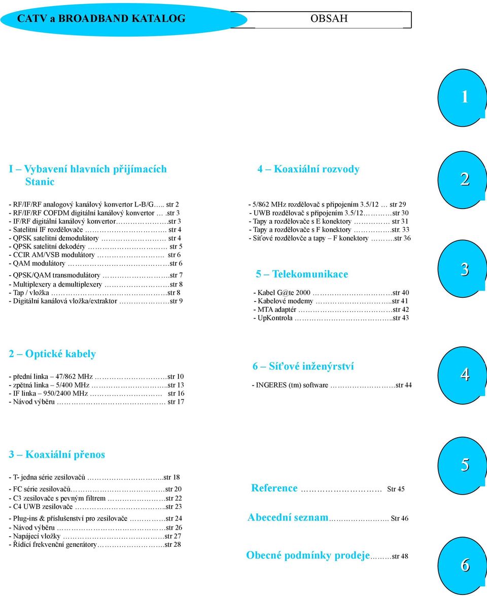 str 6 QAM modulátory str 6 QPSK/QAM transmodulátory.