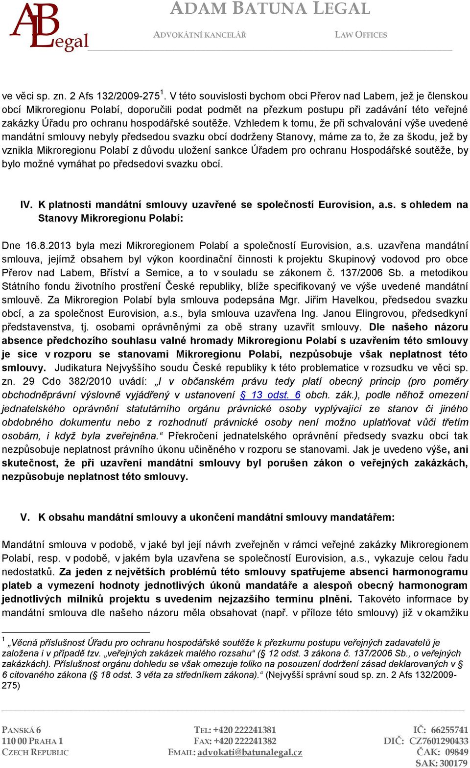 soutěže.