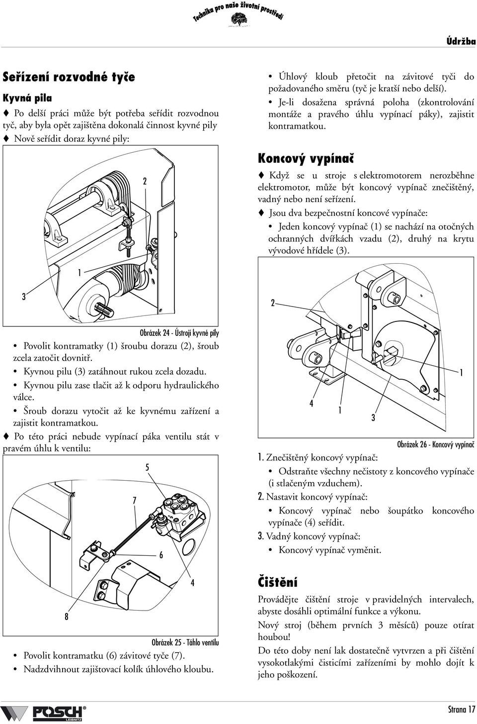 Koncový vypínač Když se u stroje s elektromotorem nerozběhne elektromotor, může být koncový vypínač znečištěný, vadný nebo není seřízení.