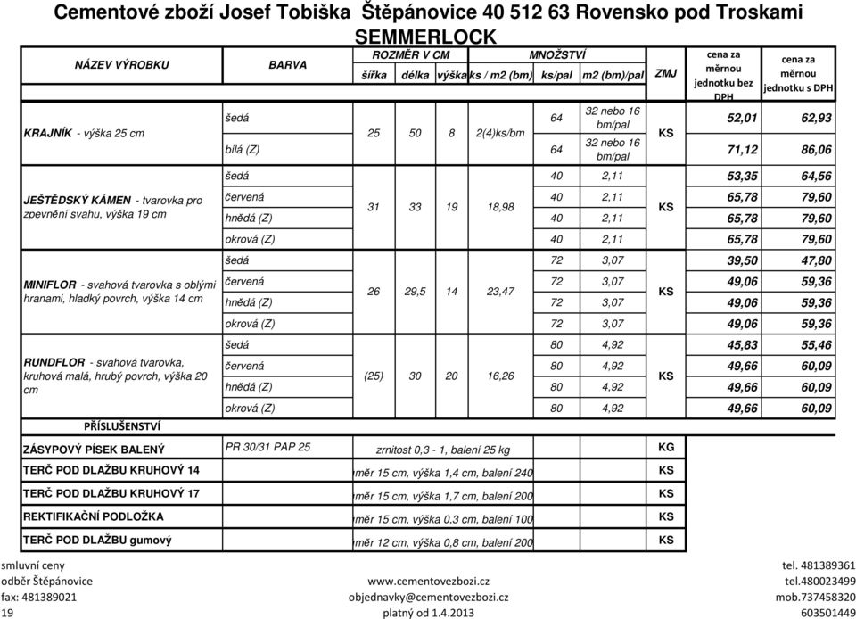 18,98 hnědá (Z) 40 2,11 65,78 79,60 okrová (Z) 40 2,11 65,78 79,60 šedá 72 3,07 39,50 47,80 červená 72 3,07 49,06 59,36 26 29,5 14 23,47 hnědá (Z) 72 3,07 49,06 59,36 okrová (Z) 72 3,07 49,06 59,36