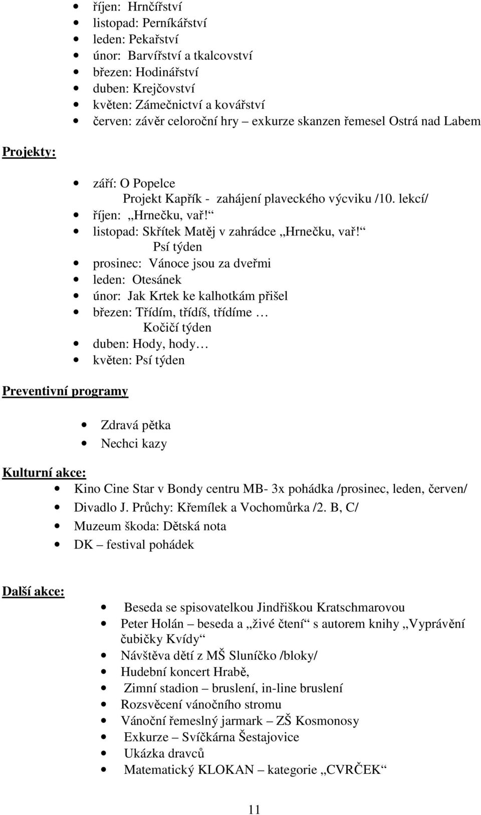 listopad: Skřítek Matěj v zahrádce Hrnečku, vař!