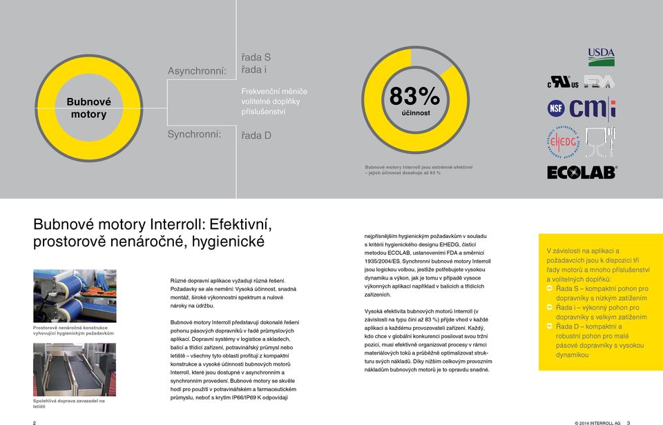 aplikace vyžadují různá řešení. Požadavky se ale nemění: Vysoká účinnost, snadná montáž, široké výkonnostní spektrum a nulové nároky na údržbu.