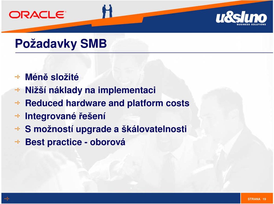 costs Integrované řešení S možností upgrade a
