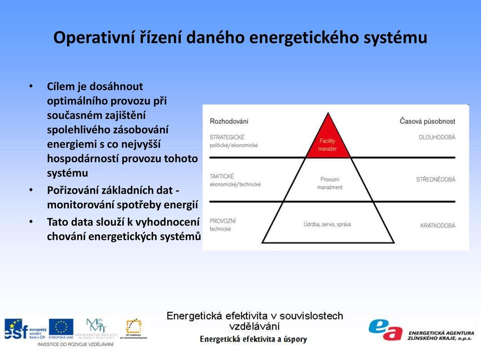 nejvyšší hospodárností provozu tohoto systému Pořizování základních dat -