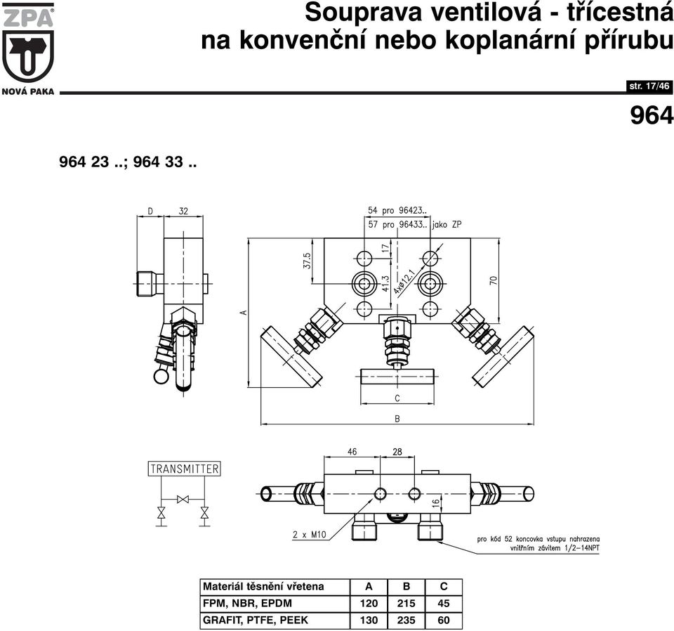 konvenční nebo koplanární přírubu str.