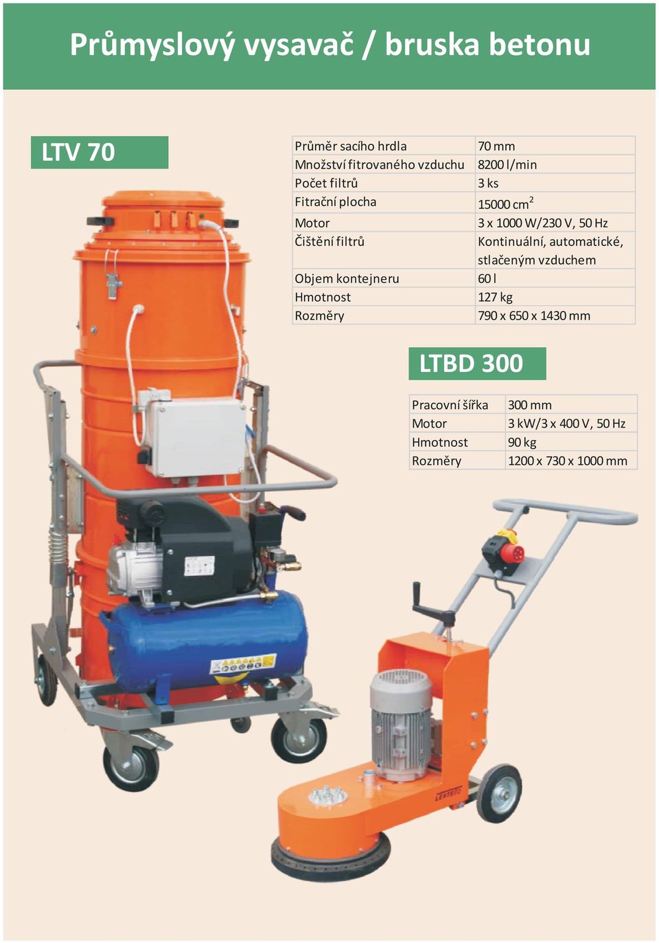 W/230 V, 50 Hz Čištění filtrů Kontinuální, automatické, stlačeným vzduchem Objem