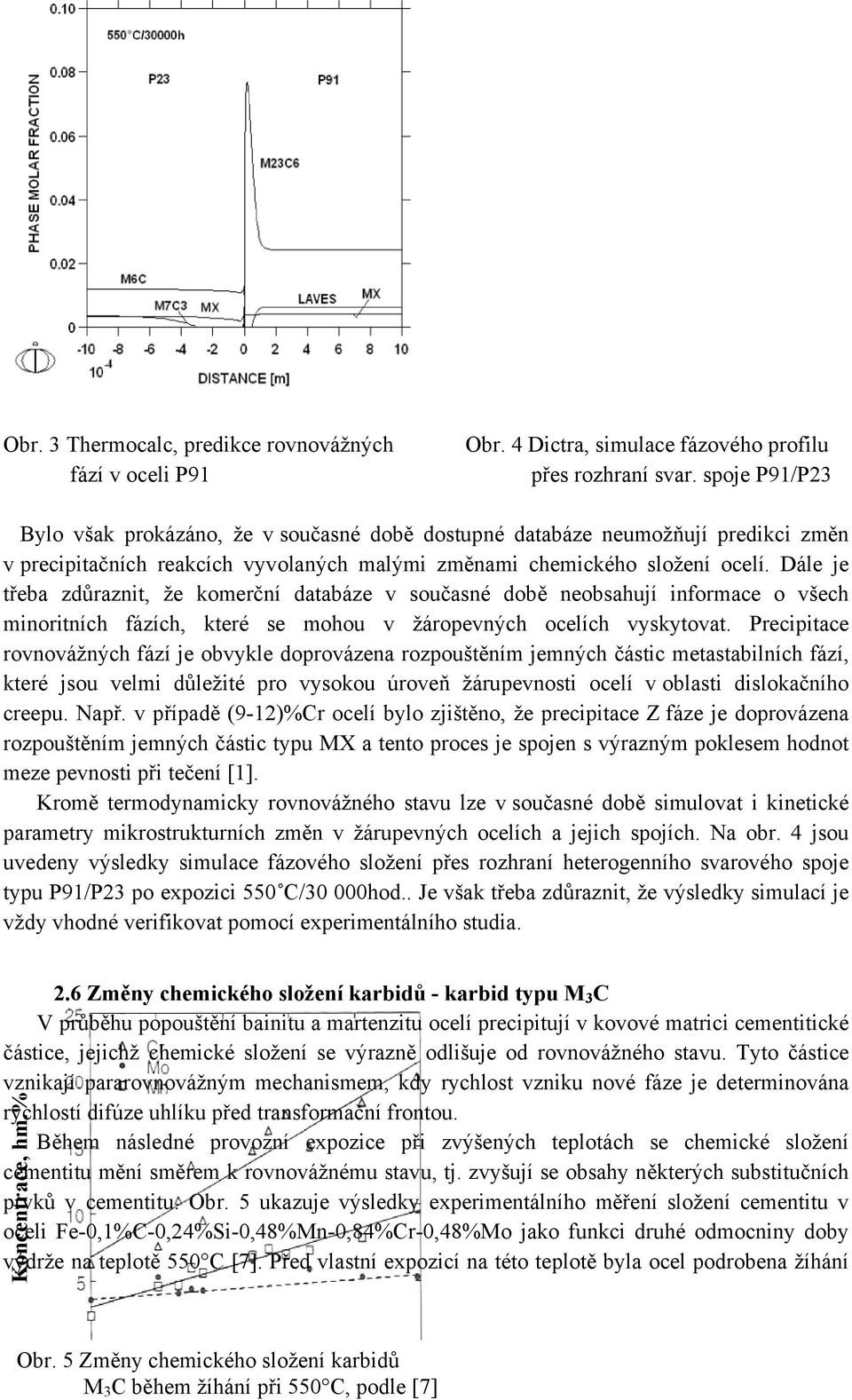 Dále je třeba zdůraznit, že komerční databáze v současné době neobsahují informace o všech minoritních fázích, které se mohou v žáropevných ocelích vyskytovat.